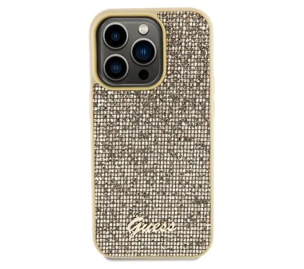 Guess Disco Metal Script GUHCP14XPMSDGSD do iPhone 14 Pro Max Złoty