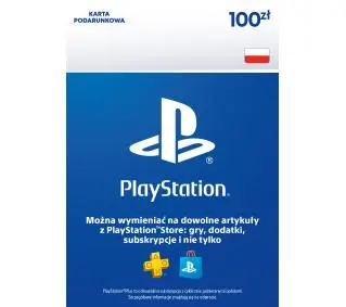 Sony PlayStation Network 100 zł  [kod aktywacyjny]Dostęp po opłaceniu zakupu