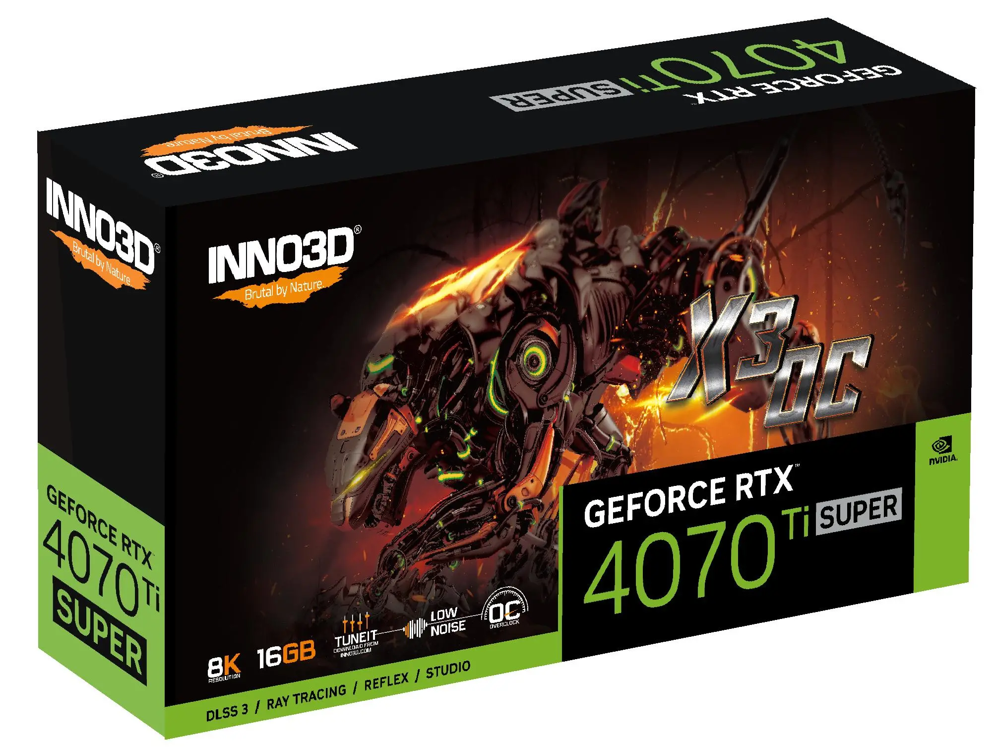 INNO3D GeForce RTX 4070 Ti SUPER Karta graficzna Inno3D GeForce RTX 4070 Ti Super X3 OC 16GB