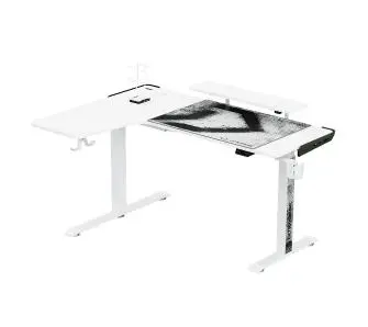 Biurko Ultradesk WINGER 1/2 155cm Regulacja wysokości Biały