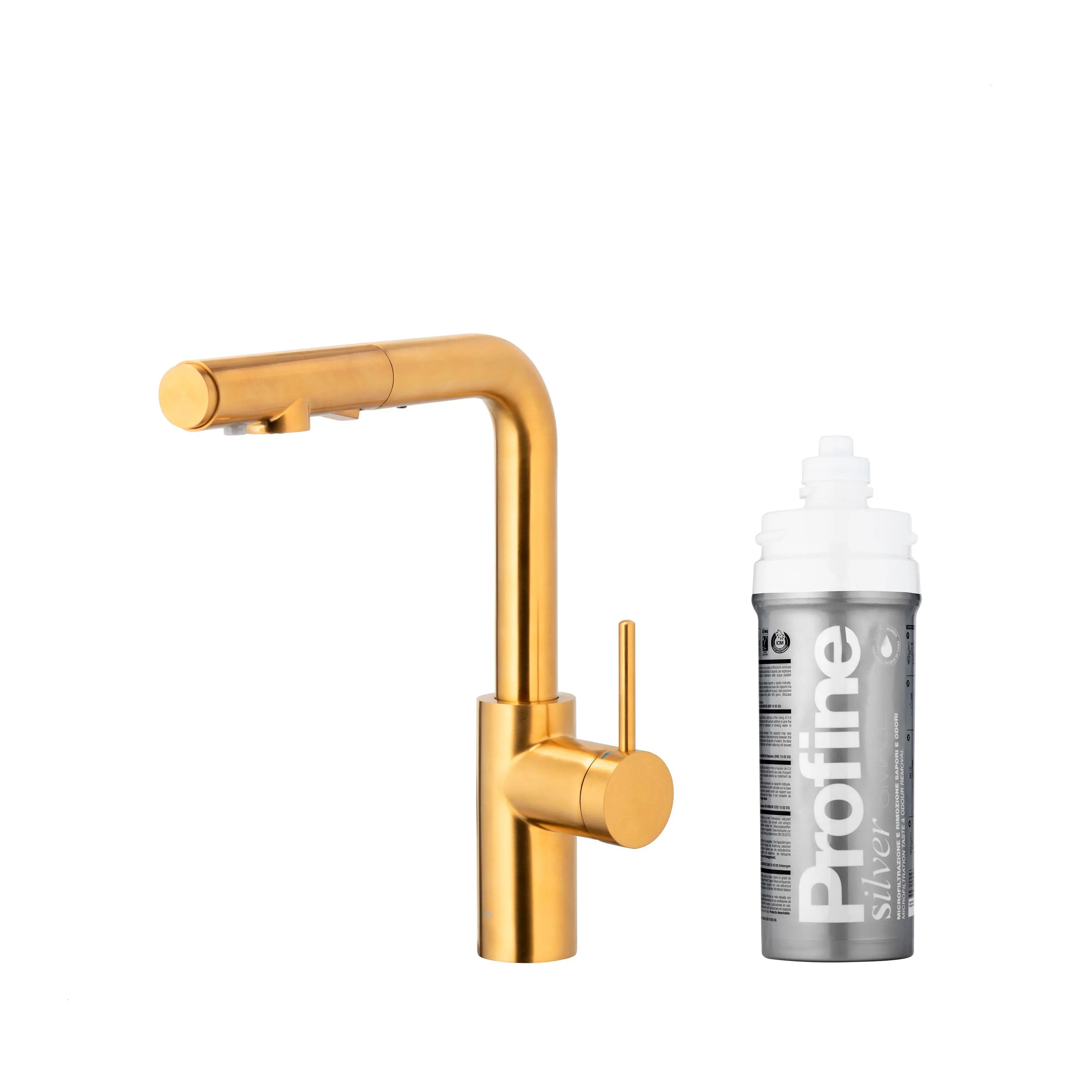 Bateria KFA Armatura Duero Pure Basic Pull-Out 6623-114-31 Złoty Stal szlachetna