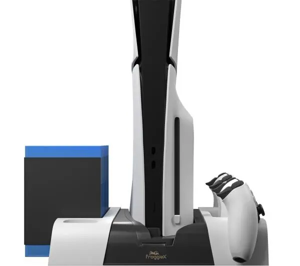 FroggieX FX-P5-C4-W chłodząca i ładująca do PS5 Slim