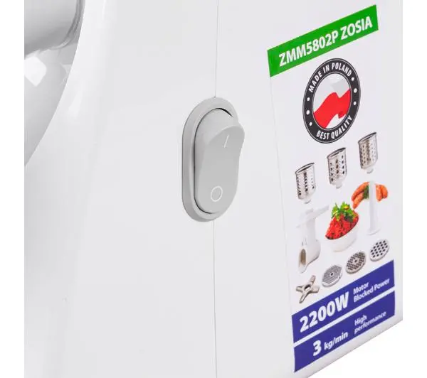 Zelmer Zosia ZMM5802P 2200W 3 sitka Szatkownica - Kup na Raty - RRSO 0%