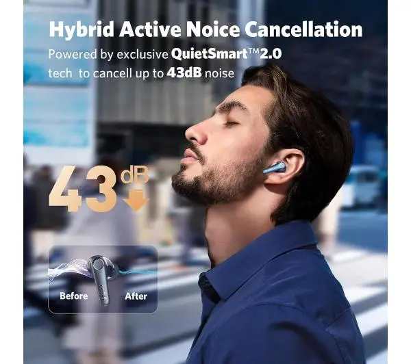 Earfun Air Pro 3 Dokanałowe Bluetooth 5.3 Niebieski