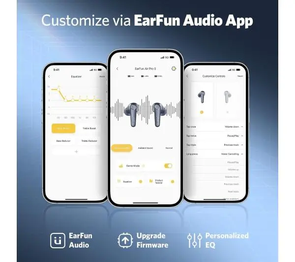 Earfun Air Pro 3 Dokanałowe Bluetooth 5.3 Niebieski