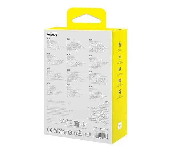 Baseus P10022109223-00 Magnetic Mini 10000mAh 20W MagSafe z kablem Lightning Biały