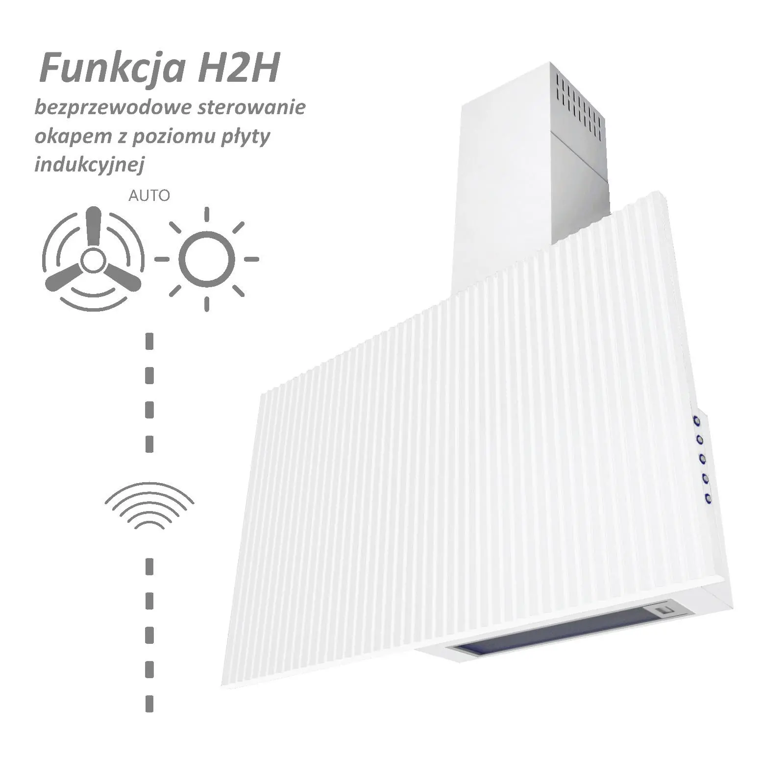 фото Витяжка похила VDB Evolution 90 C2H White