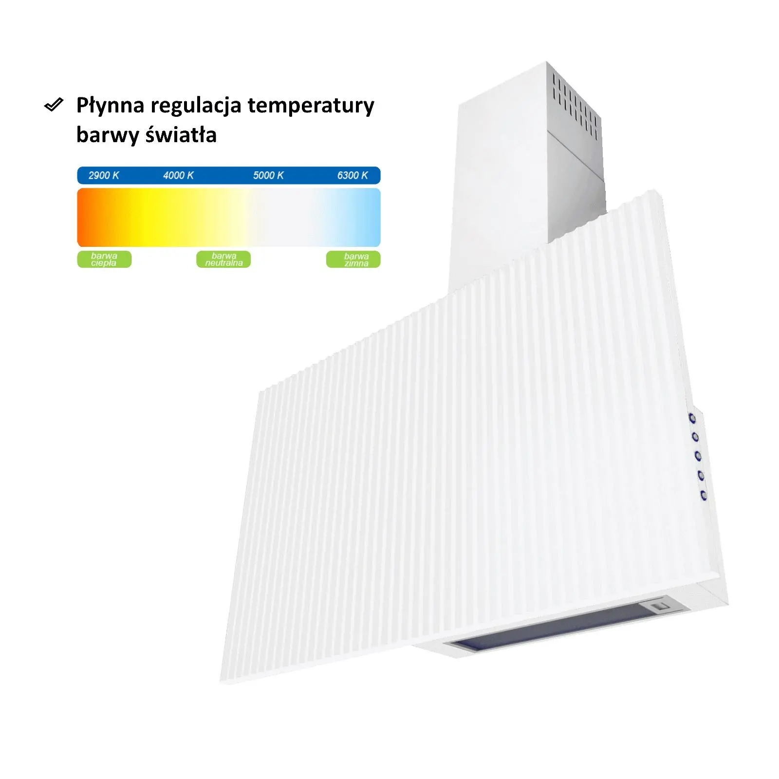 фото Витяжка похила VDB Evolution 90 C2H White