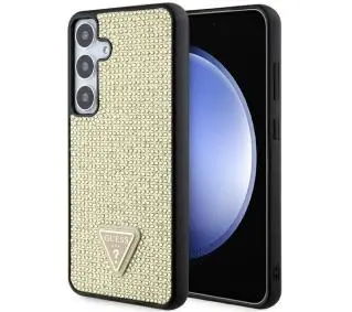 Guess Rhinestone Triangle GUHCS24MHDGPPD do Samsung Galaxy S24+ Złoty