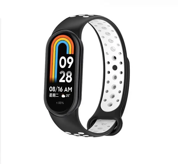 Pasek Beline do Mi Band 8 design Czarno-biały