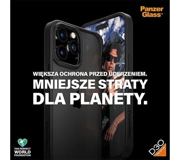 PanzerGlass ClearCase do iPhone 15 Pro Max Czarny