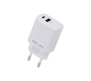 Beline 1x USB-C + 1x USB 30W PD 3.0 + QC 3.0 GaN Biały