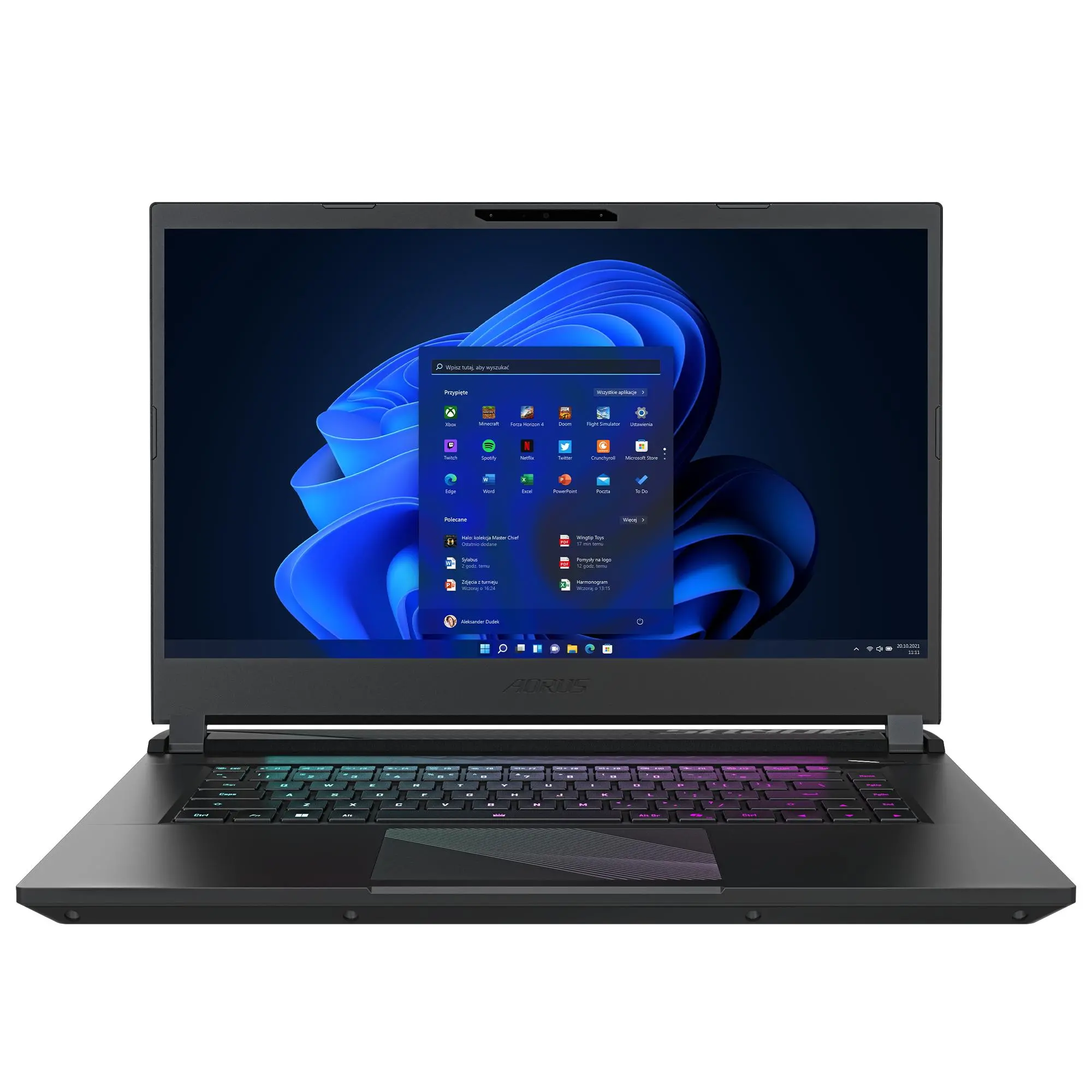 Laptop gamingowy Gigabyte AORUS 15 2024 BKG-13EE754SH 15,6" 165Hz Ultra 7 155H 16GB RAM 1TB Dysk SSD RTX4060 DLSS3 Win11 Czarny