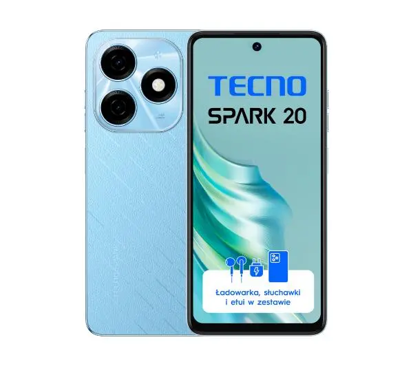 Smartfon Tecno SPARK 20 8/256GB 6,56" 90Hz 13Mpix Niebieski