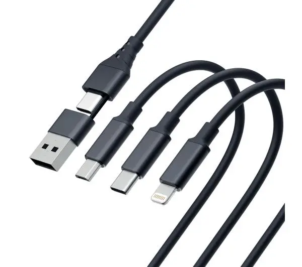 3mk Hyper 3in1 A/C Do C/Micro/Lightning 1,5m Czarny