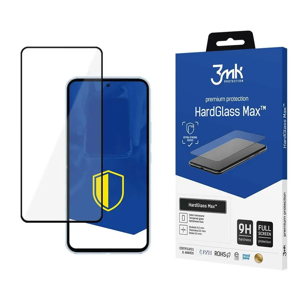 Szkło hartowane 3mk HardGlass Max Black do Samsung Galaxy A35/A55 5G
