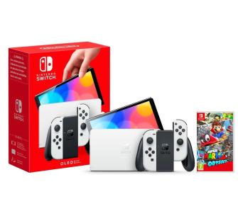 Konsola Nintendo Switch OLED (czerwono-niebieski) + Super Mario Odyssey