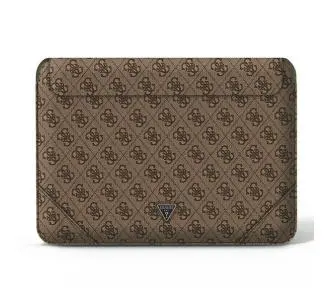 Etui na laptop Guess 4G Uptown Triangle logo GUCS16P4TW 16" Brązowy