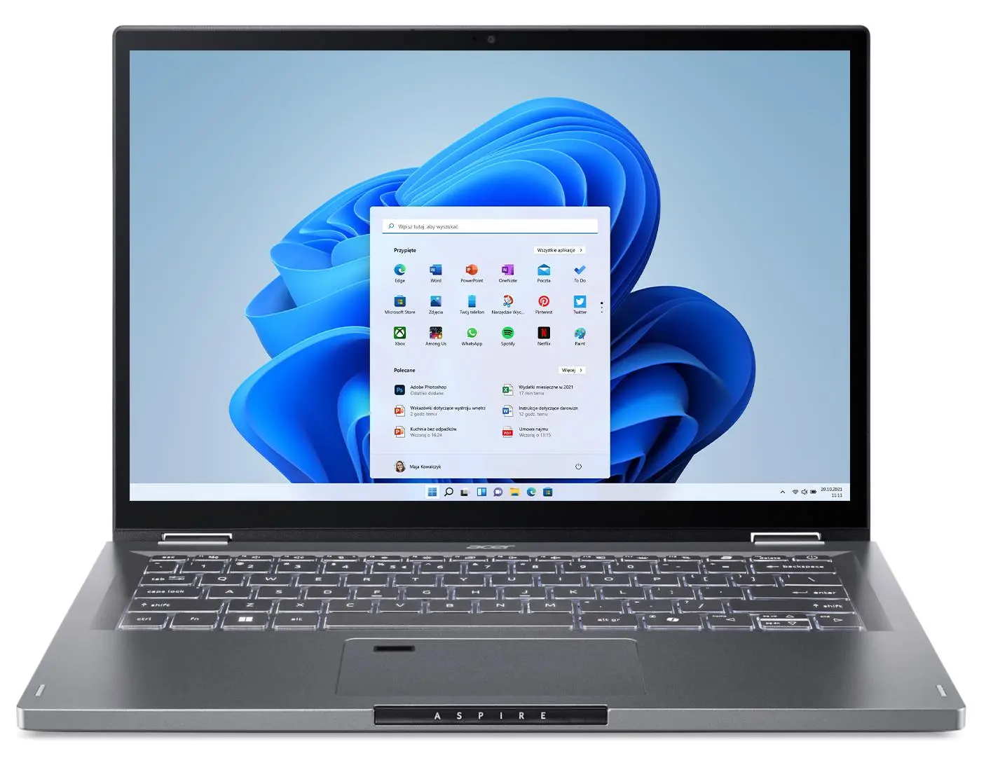 Laptop 2w1 Acer Aspire Spin 14 ASP14-51MTN-75S5 14" Core 7 150U 16GB RAM 1TB Dysk SSD Win11 Szary