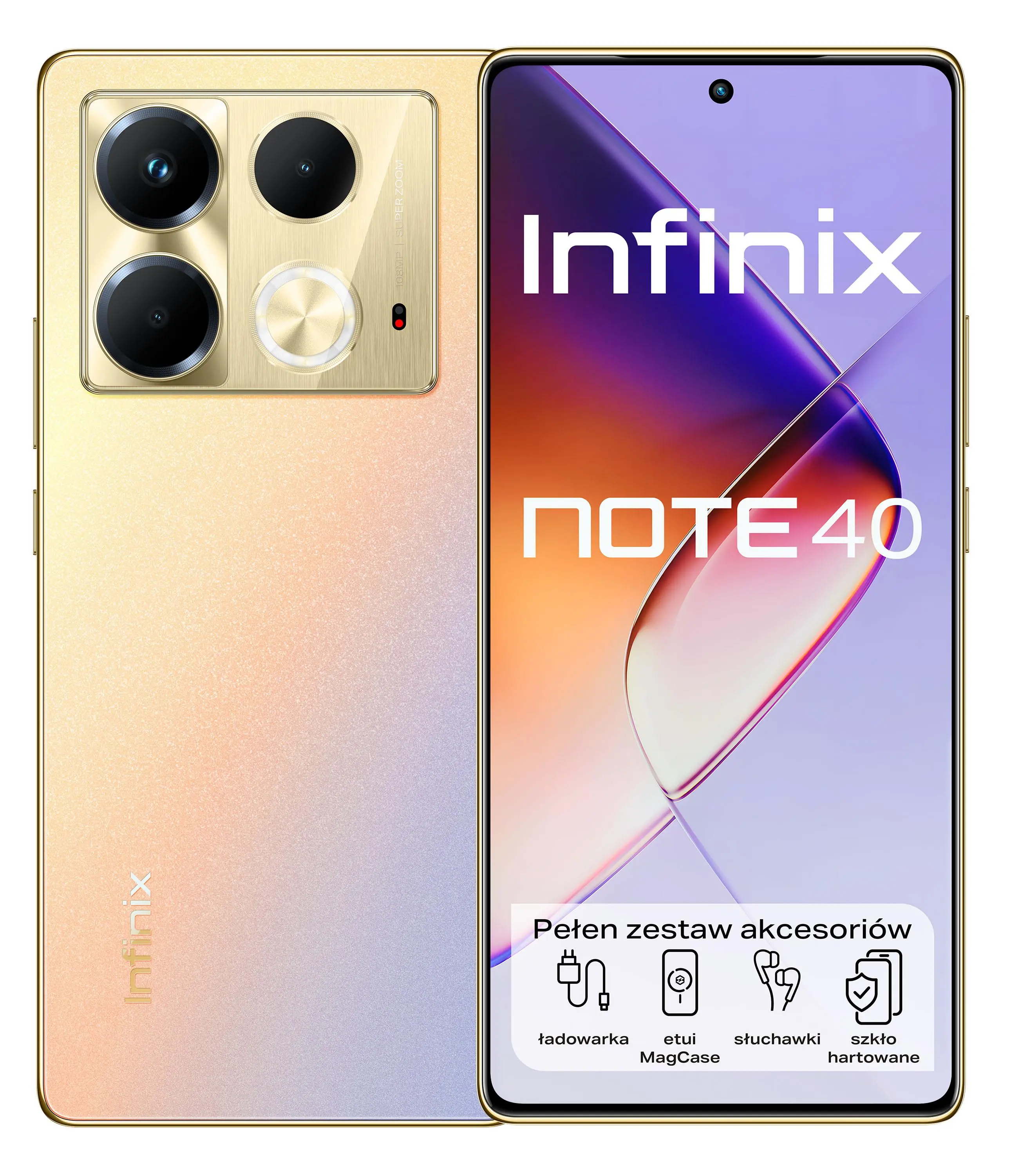 Smartfon Infinix Note 40 8/256GB 6,78" 120Hz 108Mpix Złoty