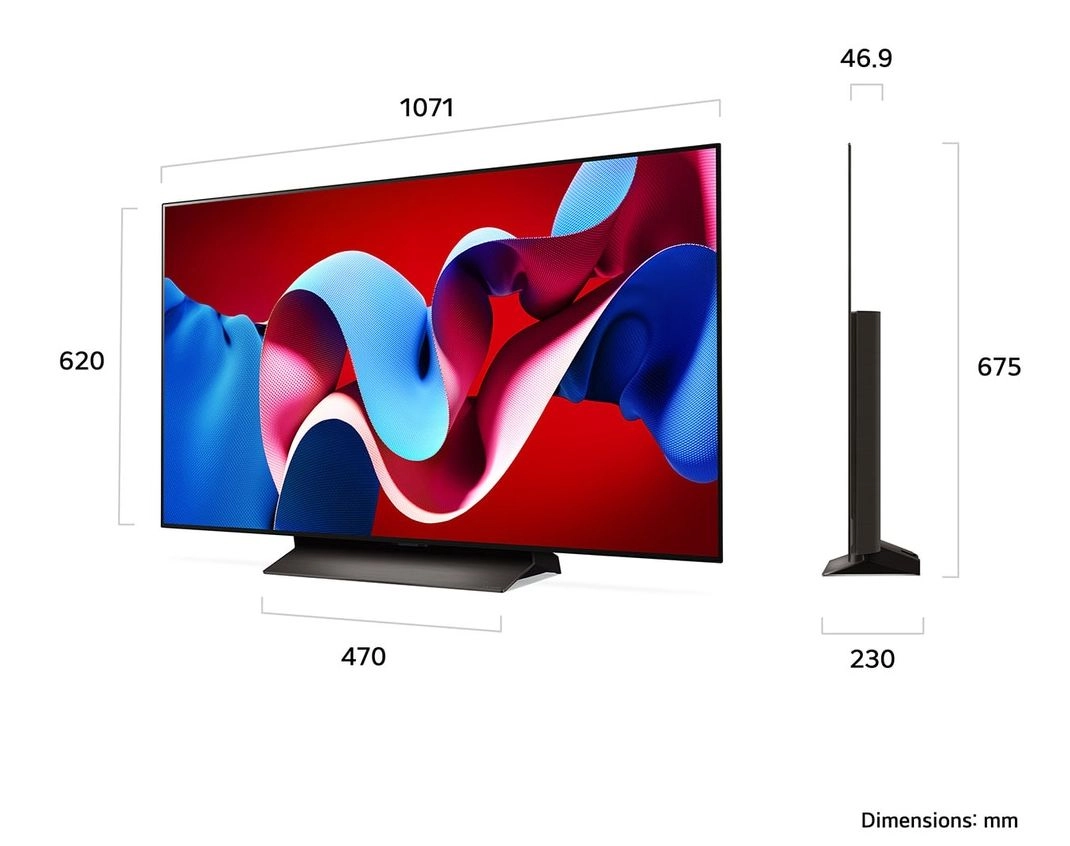 Telewizor LG OLED48C45LA  48" OLED evo 4K 144Hz webOS Dolby Vision Dolby Atmos HDMI 2.1 DVB-T2