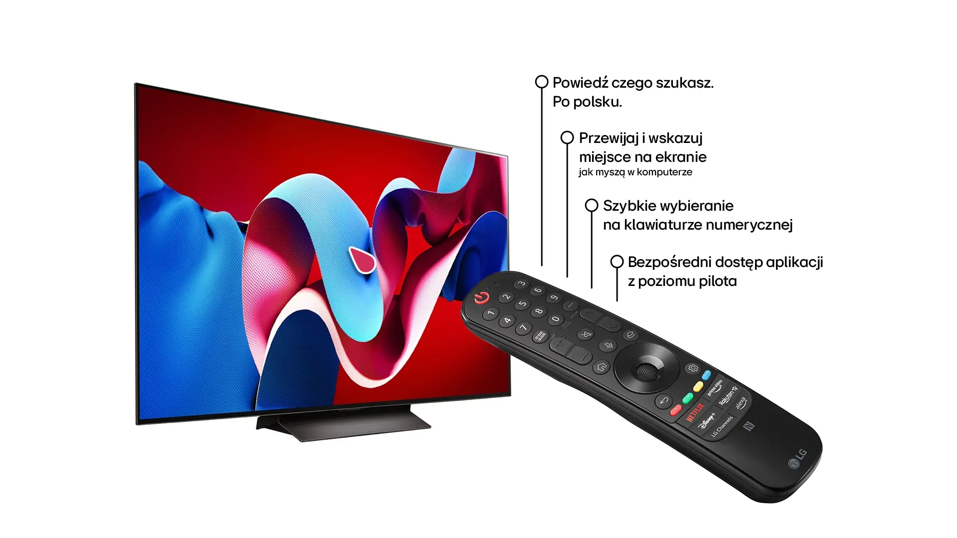 Telewizor LG OLED48C45LA  48" OLED evo 4K 144Hz webOS Dolby Vision Dolby Atmos HDMI 2.1 DVB-T2