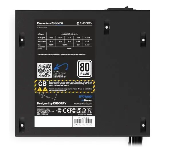 Endorfy Elementum E5 550W 80+ Czarny