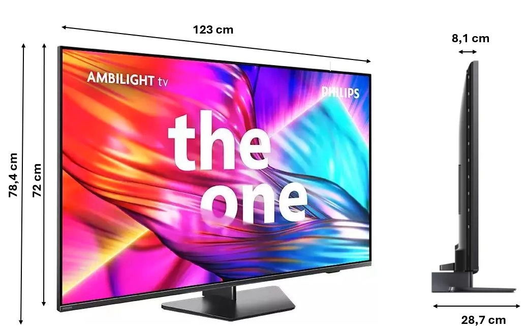 Telewizor Philips The One 55PUS8919/12 55" LED 4K 144Hz Smart TV Ambilight Dolby Vision Dolby Atmos DTS-X DVB-T2