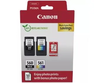 Canon PG-560/CL-561 Czarny + Kolor 15,8ml + Papier fotograficzny