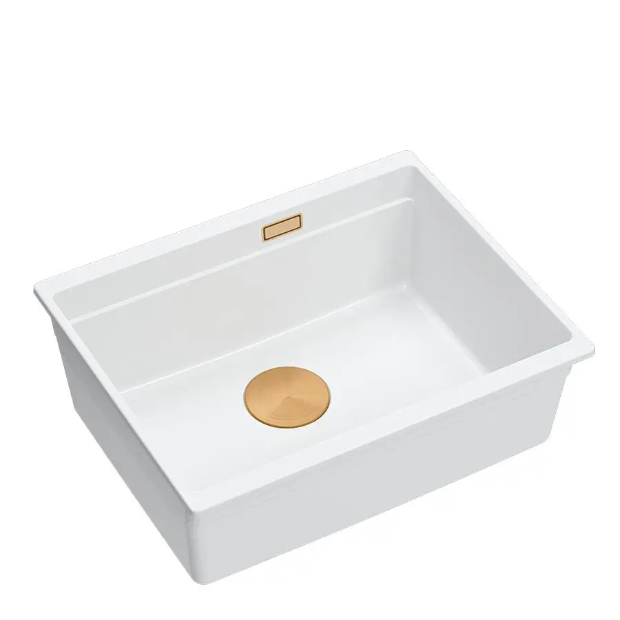 Zlewozmywak Quadron LOGAN 100 HQJ6045U1_PVDC1_U Granitowy Snow white/Miedziany