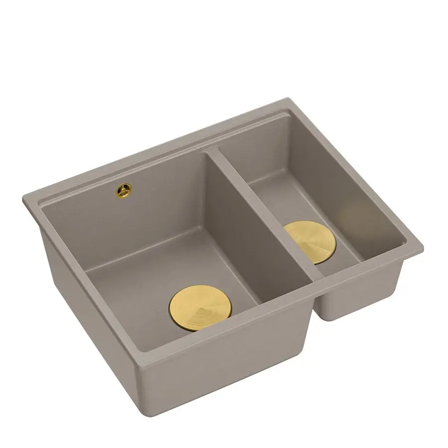 Zlewozmywak Quadron LOGAN 150 HCQL5646U4-G1_I Granitowy Soft taupe/Złoty