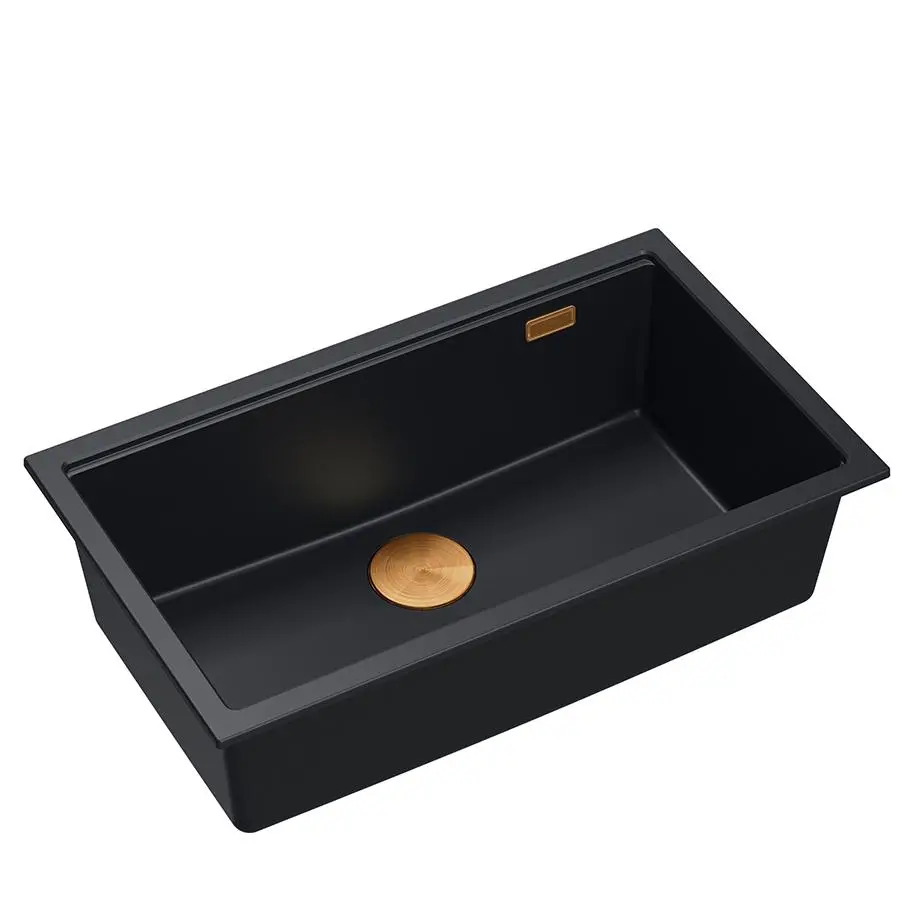 Zlewozmywak Quadron LOGAN 110 HQD7644U8_PVDC1_I Granitowy Black diamond/Miedziany