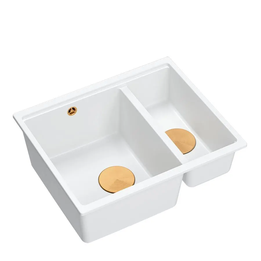 Zlewozmywak Quadron LOGAN 150 HCQL5646U1-C1_U Granitowy Snow white/Miedziany