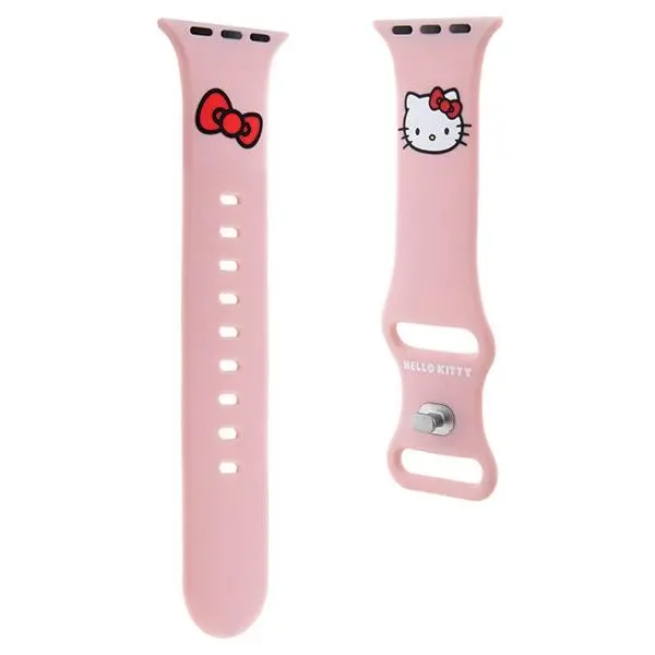 Pasek Hello Kitty do Watch 38/40/41mm strap Silicone Kitty Head Różowy