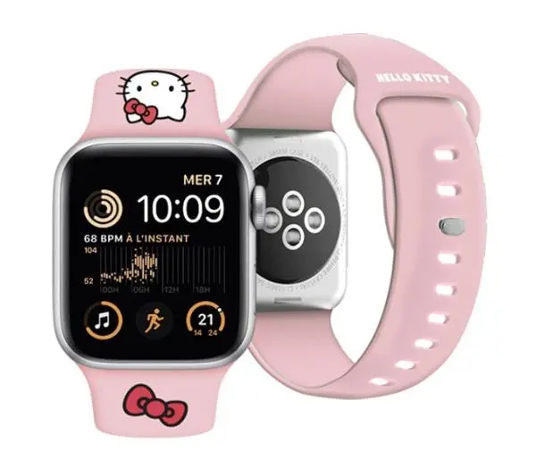 Hello Kitty do Watch 38/40/41mm strap Silicone Kitty Head Różowy