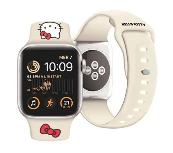 Hello Kitty do Watch 38/40/41mm strap Silicone Kitty Head Beżowy