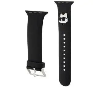 Karl Lagerfeld do Watch 42/44/45/49mm strap 3D Rubber Choupette Head Czarny