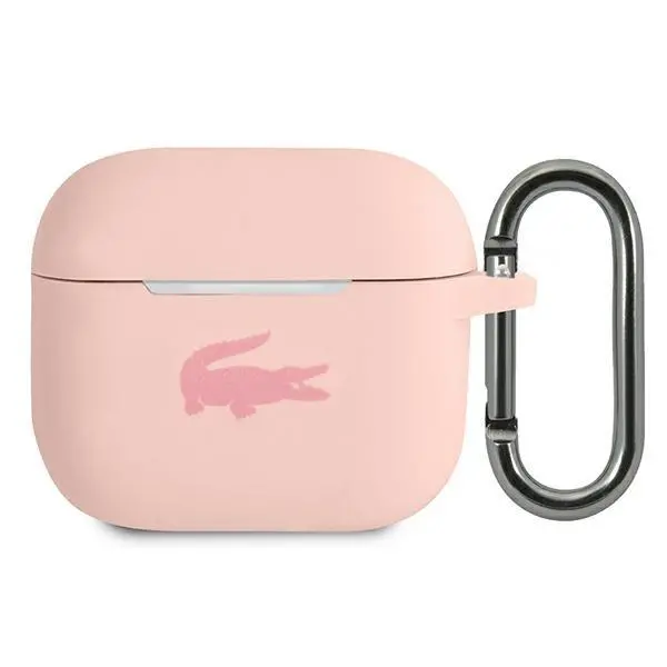 Etui na słuchawki Lacoste LCA3SI Case Silicone do AirPods 3 Różowy