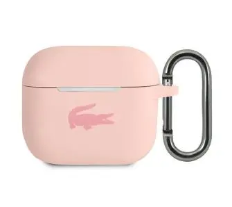Etui na słuchawki Lacoste LCA3SI Case Silicone do AirPods 3 Różowy