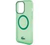 Etui Lacoste LCHMP15LULON Hardcase Transparent MagSafe do iPhone 15 Pro Zielony