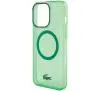 Etui Lacoste LCHMP15LULON Hardcase Transparent MagSafe do iPhone 15 Pro Zielony