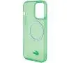 Etui Lacoste LCHMP15LULON Hardcase Transparent MagSafe do iPhone 15 Pro Zielony