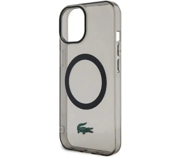 Lacoste LCHMP15MULOK Hardcase Transparent MagSafe do iPhone 15 Plus Czarny