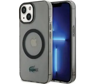 Lacoste LCHMP15MULOK Hardcase Transparent MagSafe do iPhone 15 Plus Czarny