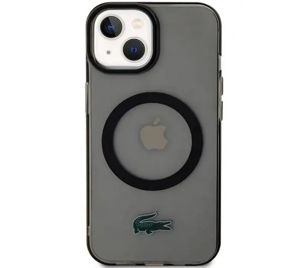 Lacoste LCHMP15MULOK Hardcase Transparent MagSafe do iPhone 15 Plus Czarny
