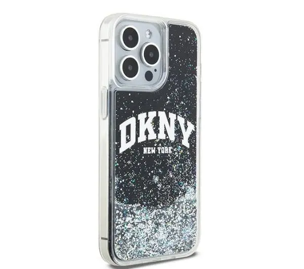 DKNY Hardcase Liquid Glitter Big Logo do iPhone 14 Pro Max Czarny