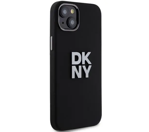DKNY Hardcase Liquid Silicone Metal Logo do iPhone 15 Plus Czarny