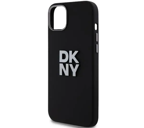 DKNY Hardcase Liquid Silicone Metal Logo do iPhone 15 Plus Czarny