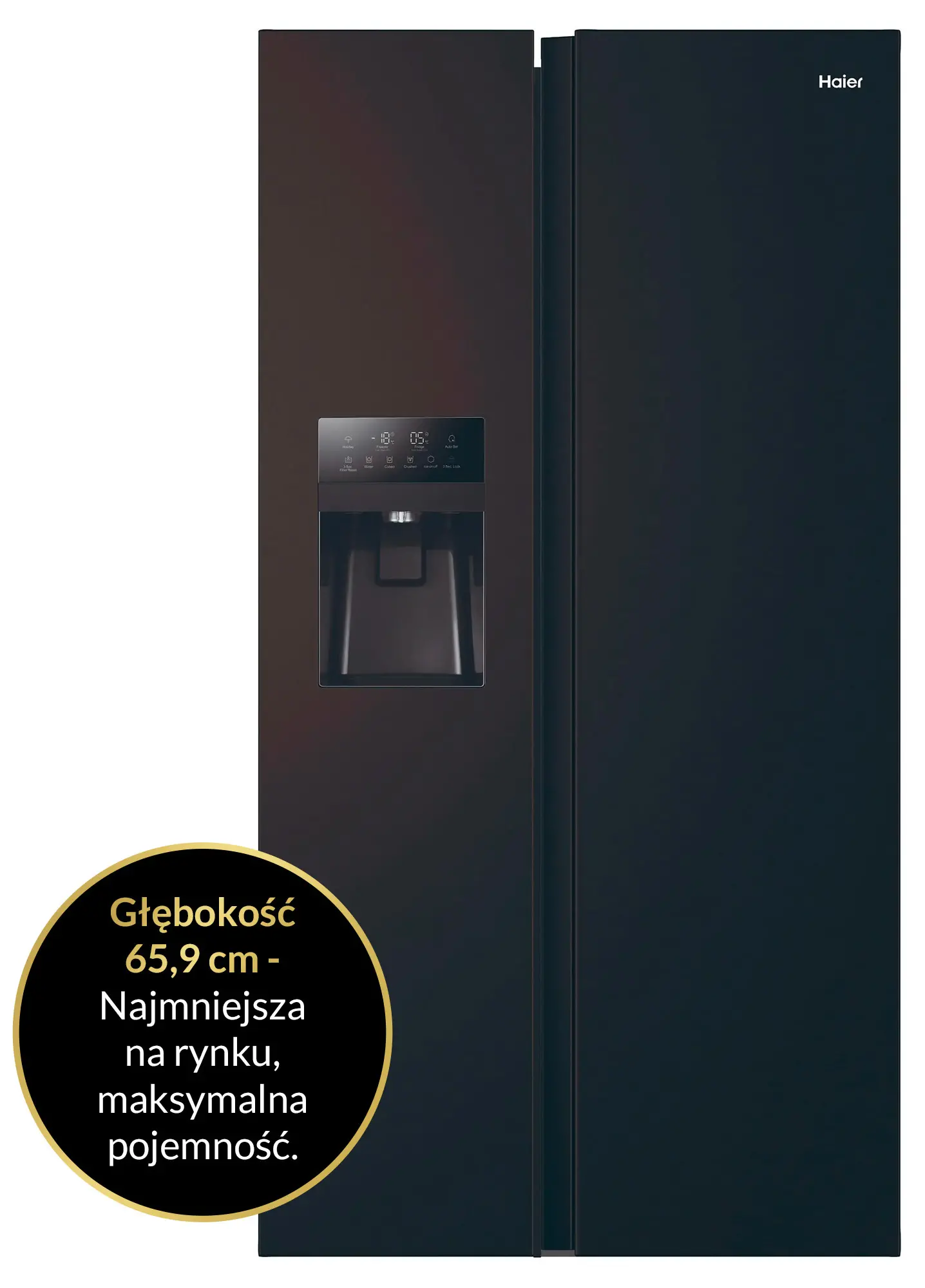 Lodówka Haier Seria 3 HSR3918EIPB Obsydianowa