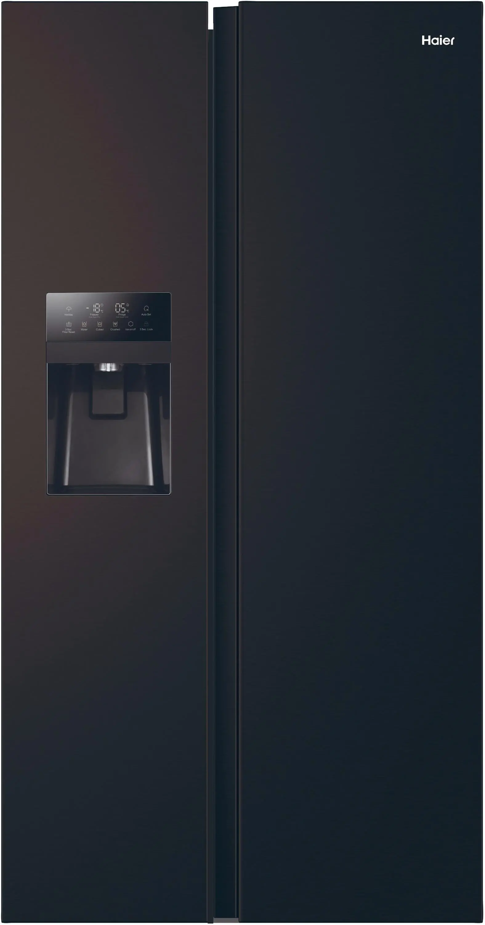 Lodówka Haier Seria 3 SBS HSR3918EIPB Pełny No Frost 177,5cm Dystrybutor wody Obsydianowy